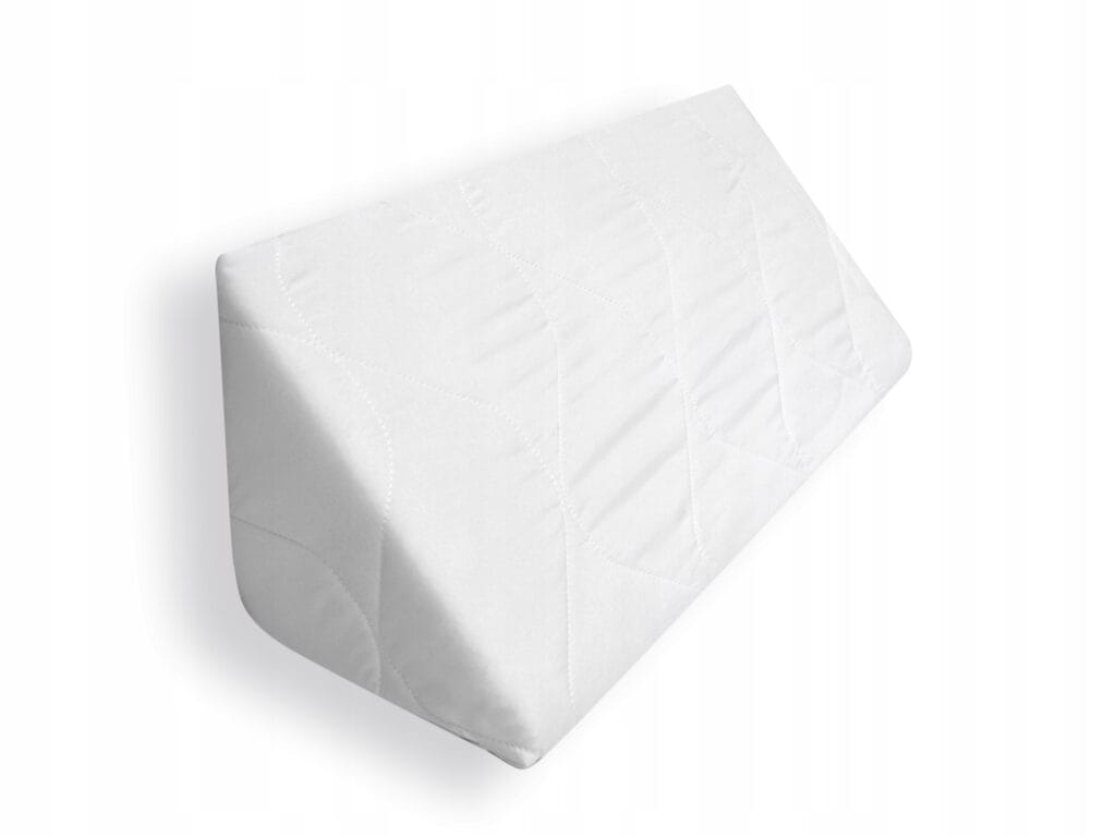 Klin piankowy do czytania z białym pokrowcem – 60 × 20 × 20 cm