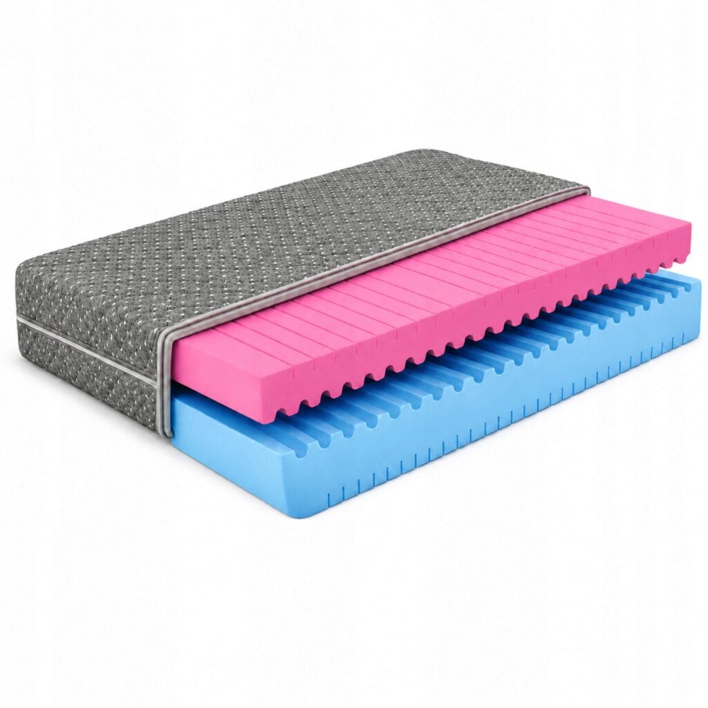 Materac piankowy 7-strefowy FALA COMFORT – H2/H3